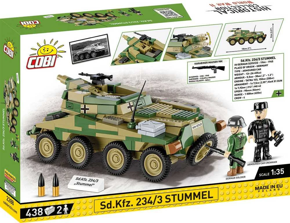 Cobi Klocki istorinė kolekcija Sd.Kfz. 234/3 stuburo