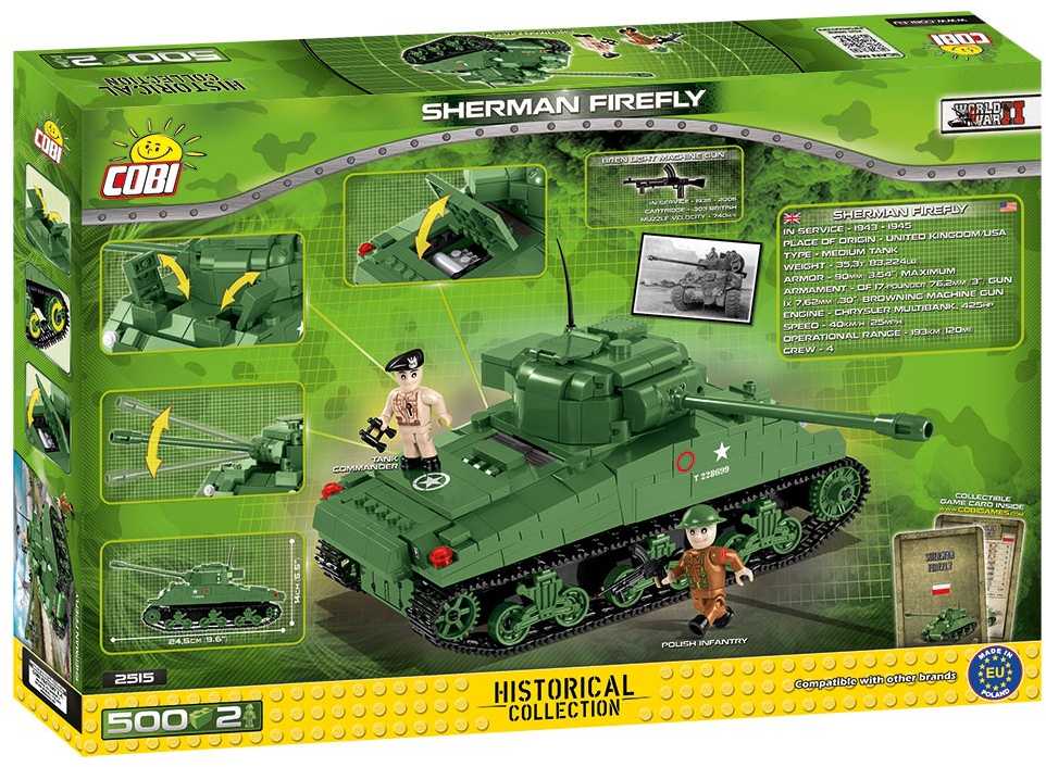 COBI ARMY 2515 SHERMANN FIREFLY 500 KLASĖS TANKAS.