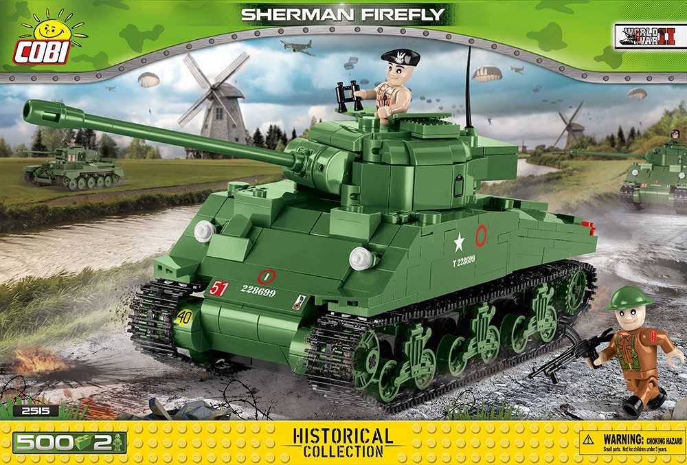 COBI ARMY 2515 SHERMANN FIREFLY 500 KLASĖS TANKAS.