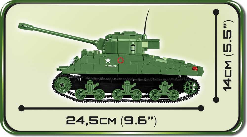 COBI ARMY 2515 SHERMANN FIREFLY 500 KLASĖS TANKAS.