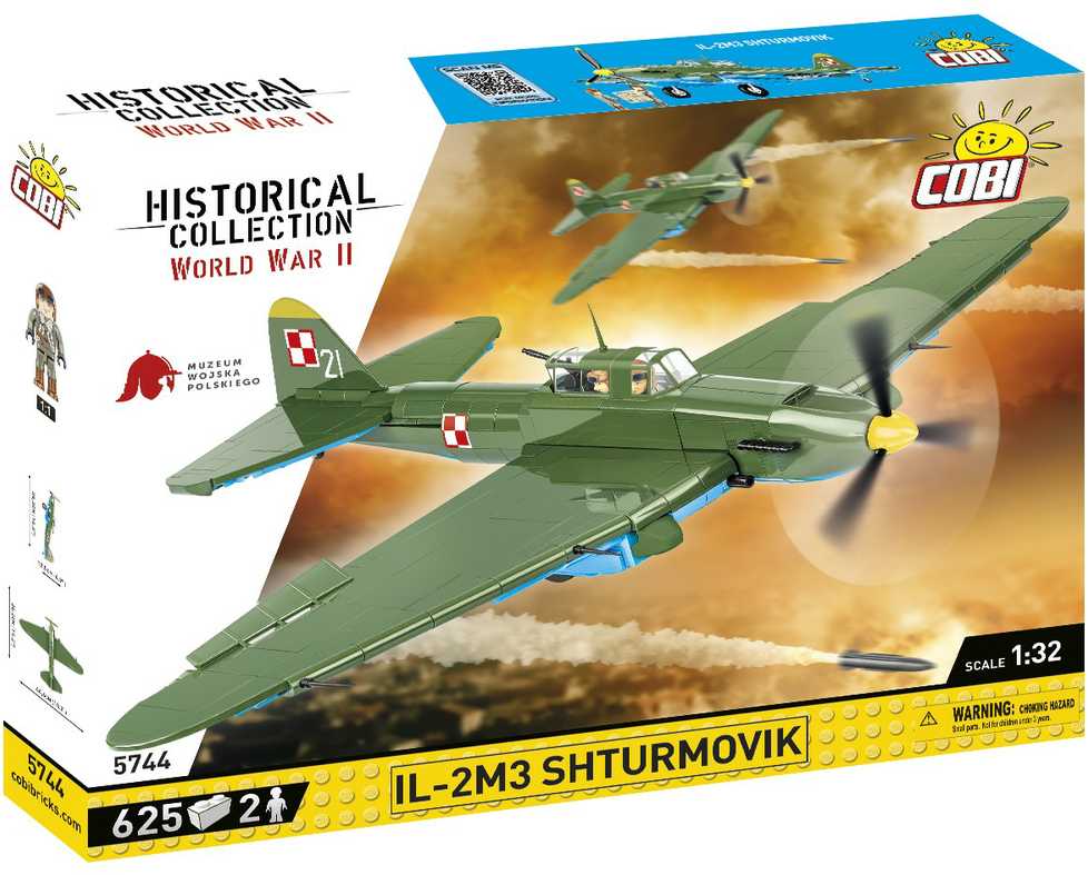 COBI 5744 BLOKAI LĖKTUVAS IL-2M3 SHTURMOVIK 625 VNT.