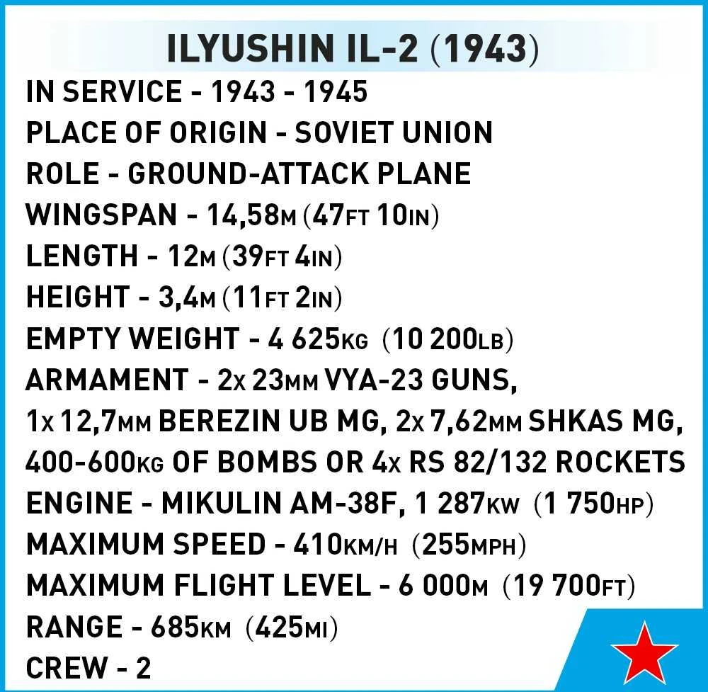 COBI HC II pasaulinis karas Ilyushin IL-2 1943 643 kl 5745