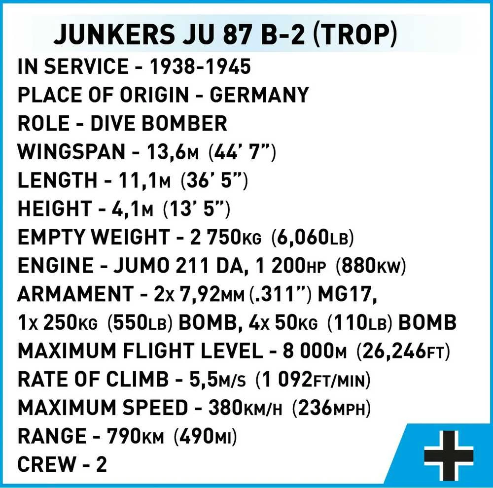 Konstruktorius bombonešis Cobi JU-87 5748 525 d.