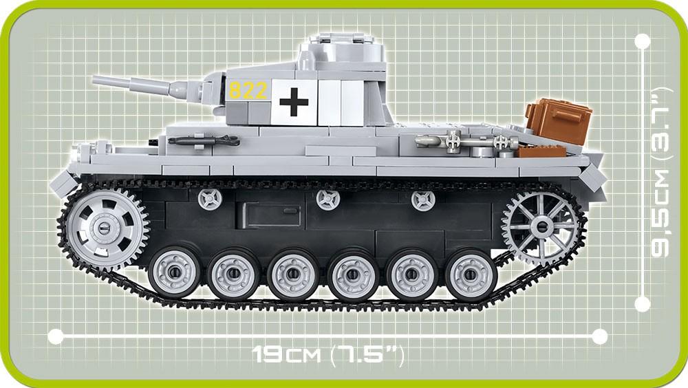 COBI SMALL ARMY 2523 PZKPFW III AUSF.E 475 KL.