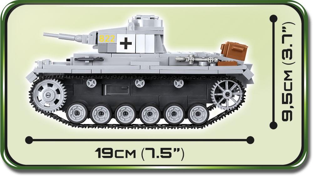COBI SMALL ARMY 2523 PZKPFW III AUSF.E 475 KL.