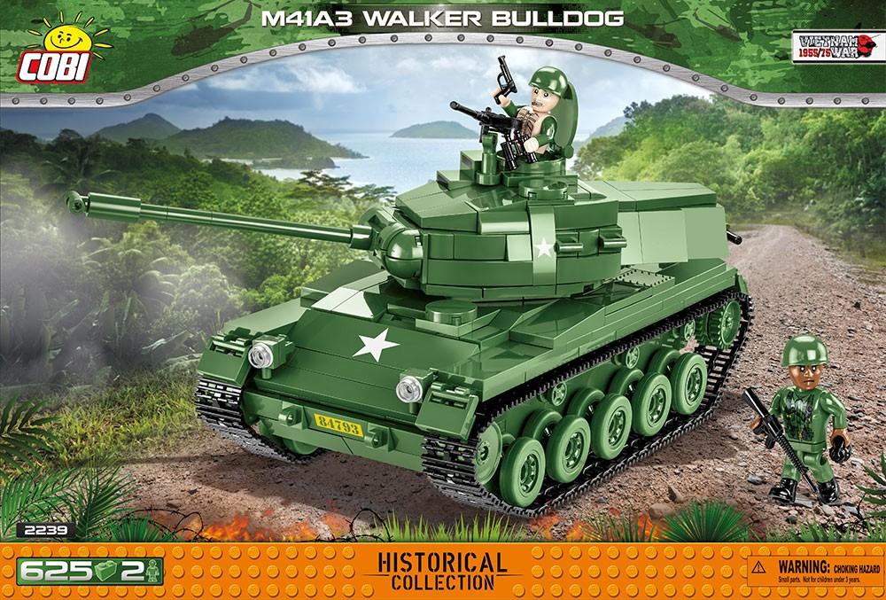Konstravimo žaidimai – Vietnamo karo tankas M41A3 Walker Bulldog – 625 vnt. – 2 Cobi figūrėlės