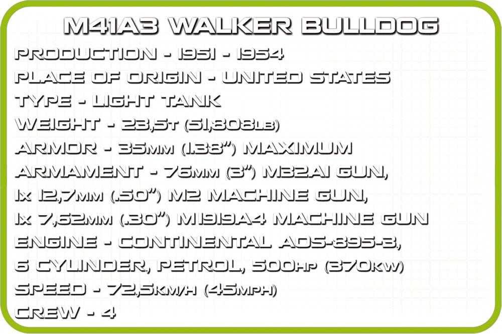 Konstravimo žaidimai – Vietnamo karo tankas M41A3 Walker Bulldog – 625 vnt. – 2 Cobi figūrėlės