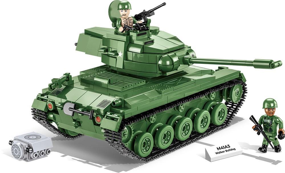 Konstravimo žaidimai – Vietnamo karo tankas M41A3 Walker Bulldog – 625 vnt. – 2 Cobi figūrėlės