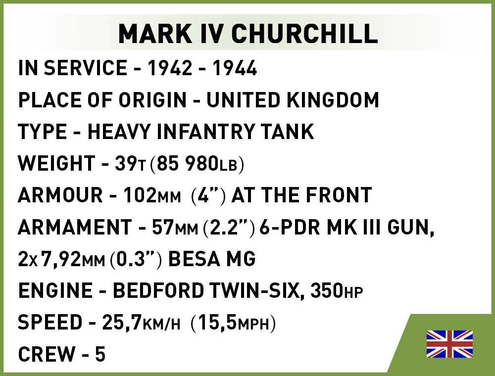 Cobi Klocki Mark IV Churchill 668 blokai