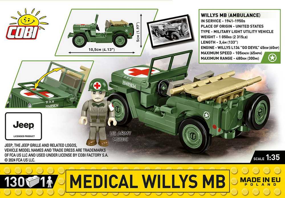 Cobi Klocki Medical Willys MB