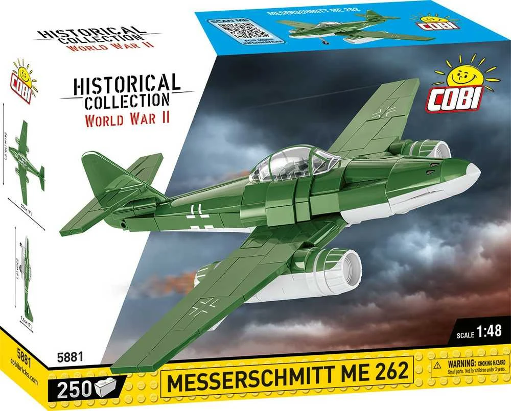 COBI 5881 istorinė kolekcija Antrojo pasaulinio karo Messerschmitt Me 262 naikintuvas