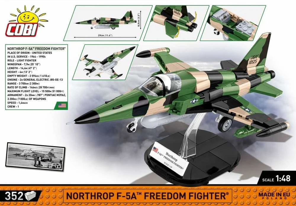 Cobi Klocki Northrop F-5A laisvės kovotojas