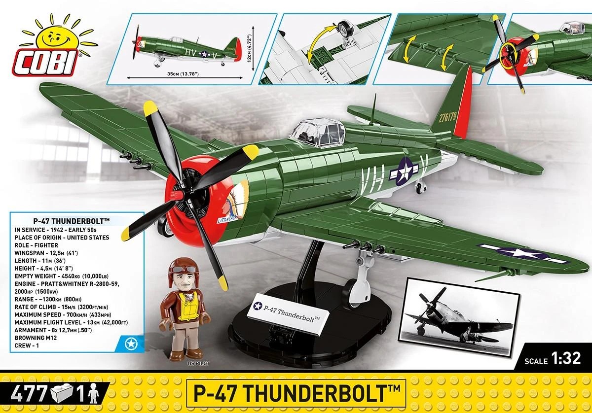 Cobi P-47 Thunderbolt trinkelės