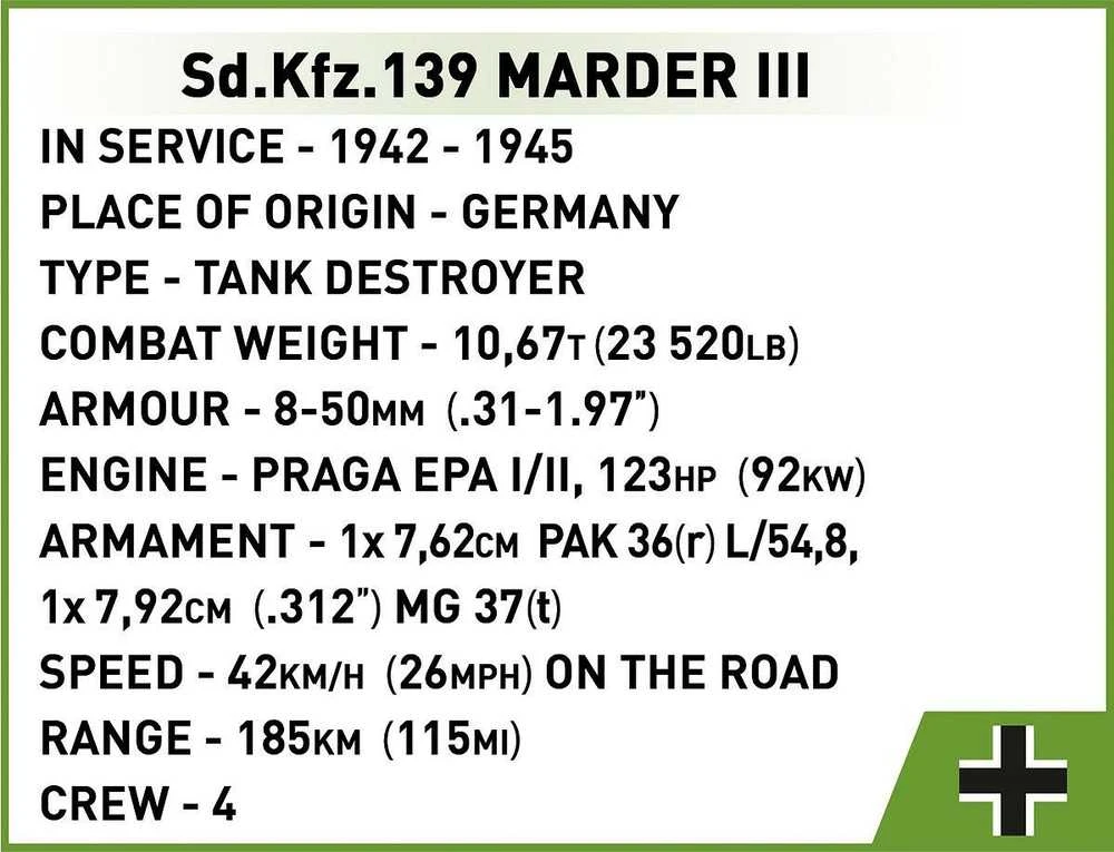 Cobi Konstruktorius Sd.Kfz. Marder III, 486 detali