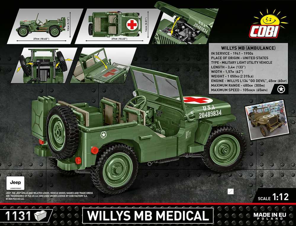 Konstruktorius Cobi Wilys MB Medikų automobilis 2806, 1131