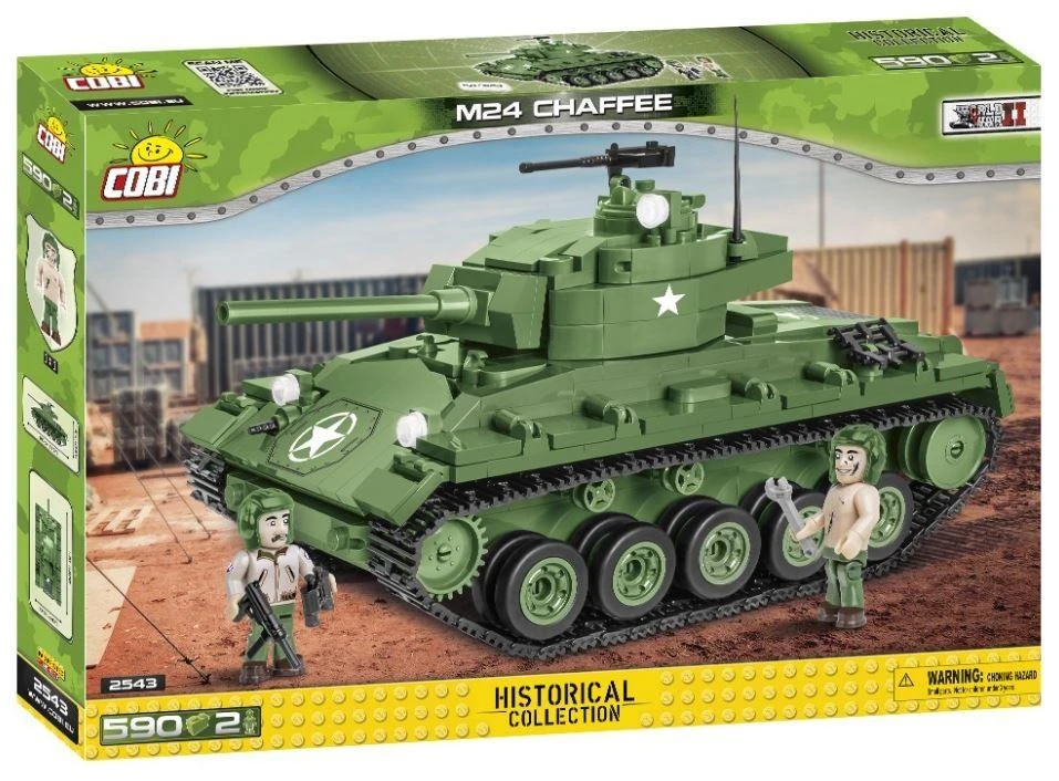 COBI M24 Chaffee tanko konstruktorius, 590 det., mastelis 1:28