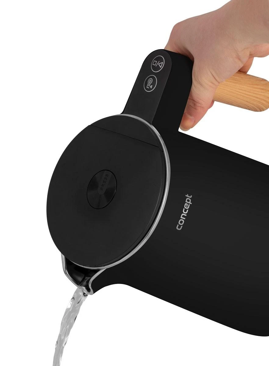 Elektrinis Virdulys - Dviguba Siena 1,5 L Concept Juodas
