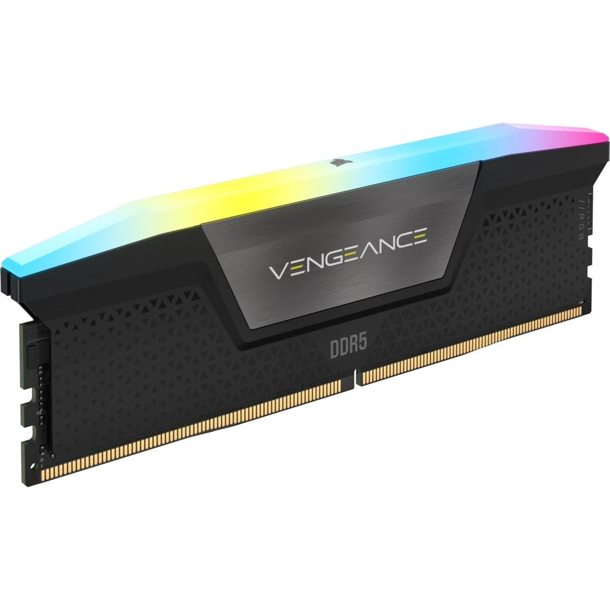 Operatyvioji atmintis (RAM) CORSAIR VENGEANCE RGB 32GB 2x16GB DDR5 5200MHz DIMM Unbuffered 40-40-40-77 XMP 3.0 Juodas Heatspreader RGB LED 1.25V
