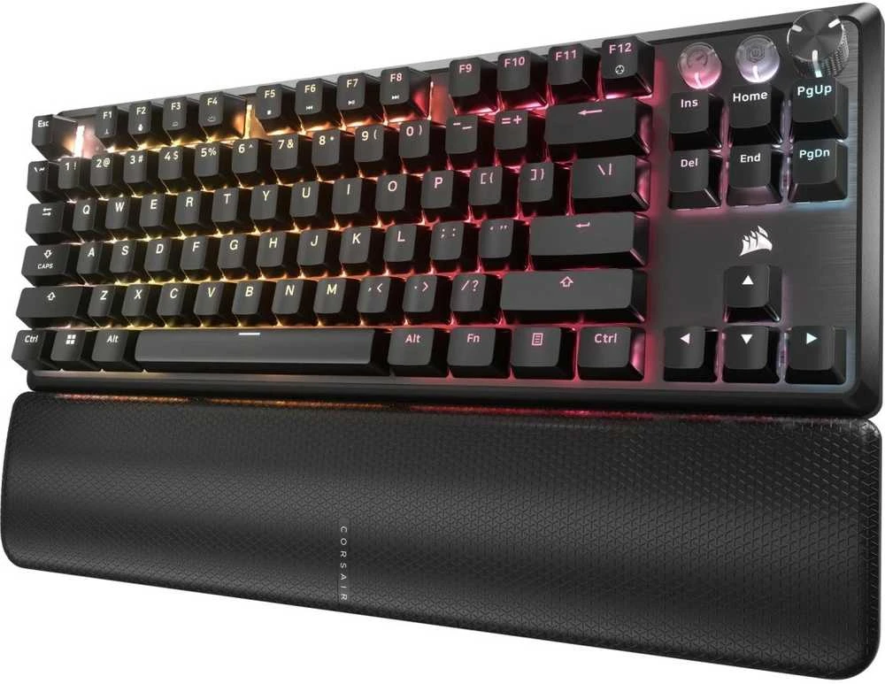 CORSAIR K70 PRO TKL Tenkeyless Magnetic-Mechaninė klaviatūra žaidimams RGB LED pašvietimas CORSAIR MGX v2 Juodas