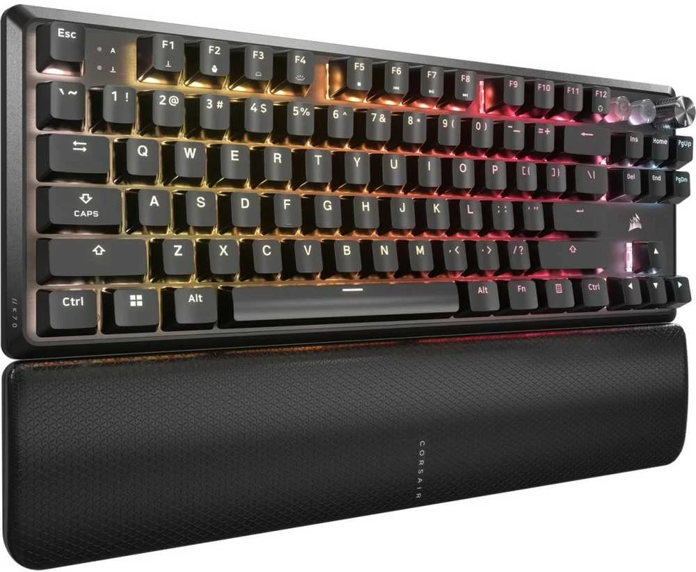 CORSAIR K70 PRO TKL Tenkeyless Magnetic-Mechaninė klaviatūra žaidimams RGB LED pašvietimas CORSAIR MGX v2 Juodas