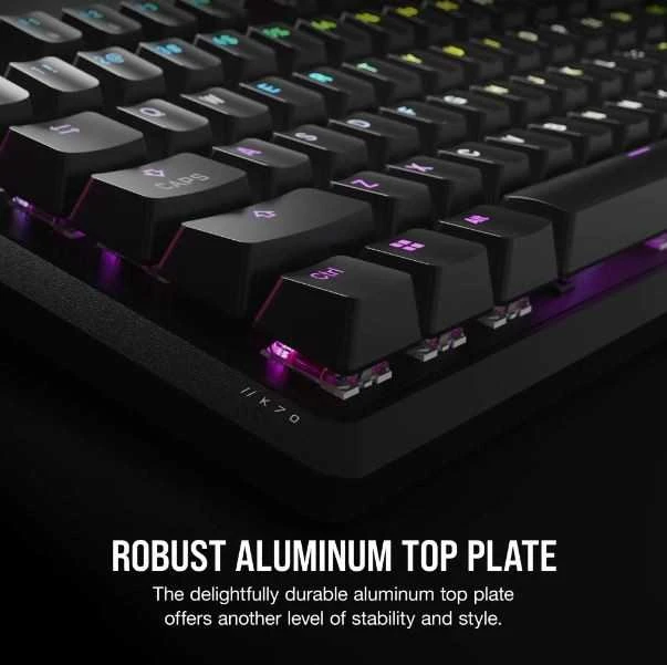 CORSAIR K70 RGB CORE Mechaninė klaviatūra žaidimams RGB LED pašvietimas CORSAIR Linear Raudona Juodas
