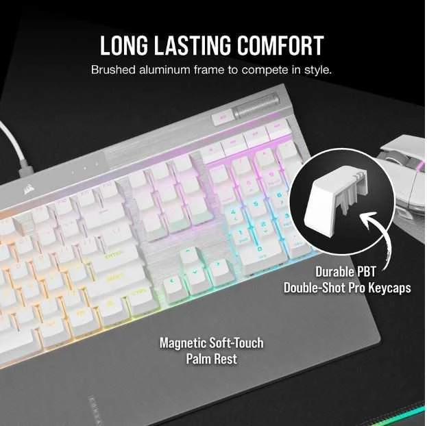 CORSAIR K70 RGB CORE Mechaninė klaviatūra žaidimams RGB LED pašvietimas CORSAIR Linear Raudona Juodas