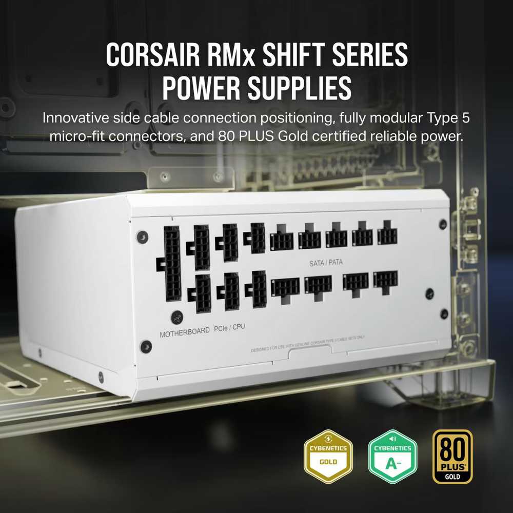 Corsair RM1200X SHIFT CP-9020276-EU Baltas