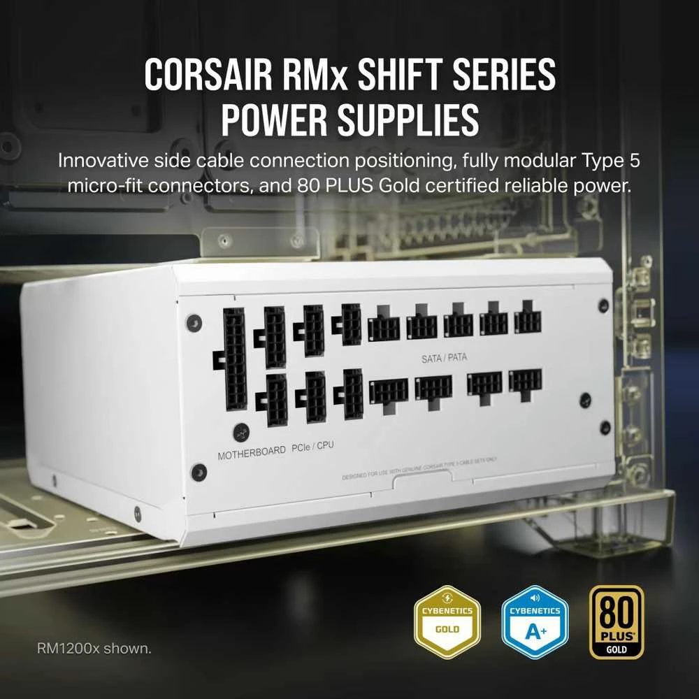 Corsair 80 PLUS Gold visiškai modulinis ATX maitinimo šaltinis (ES) | RM750x SHIFT | 750 W