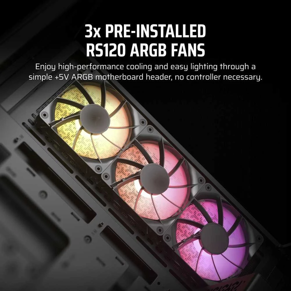 „Corsair“ kompiuterio korpusas | „iCUE LINK 3500X RGB“ | Juodas | Mid-Tower | ATX