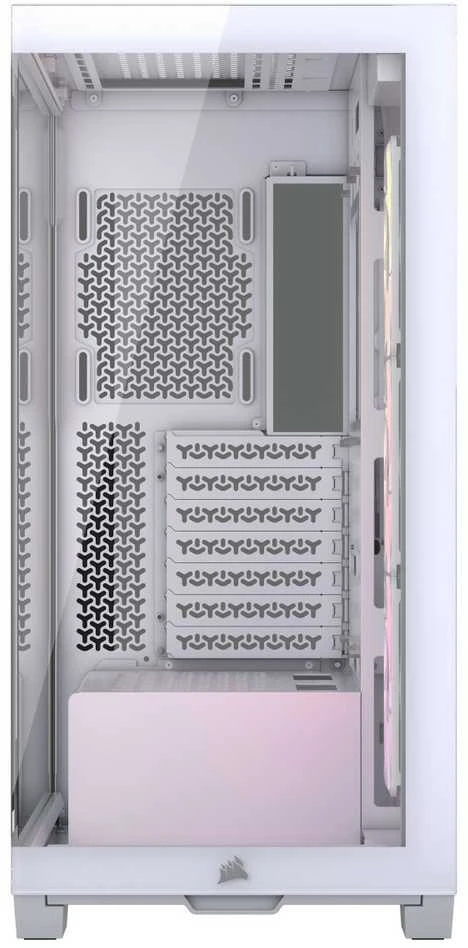 CORSAIR iCUE LINK 3500X RGB grūdinto stiklo vidutinio bokšto kompiuterio dėklas Baltas
