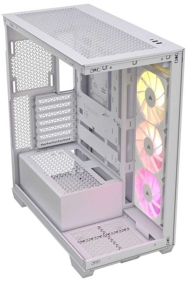 CORSAIR iCUE LINK 3500X RGB grūdinto stiklo vidutinio bokšto kompiuterio dėklas Baltas