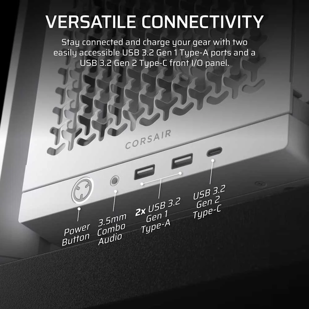 „Corsair“ kompiuterio korpusas | „Frame 4000D RS Modular“ | „Baltas“ | „Mid Tower“
