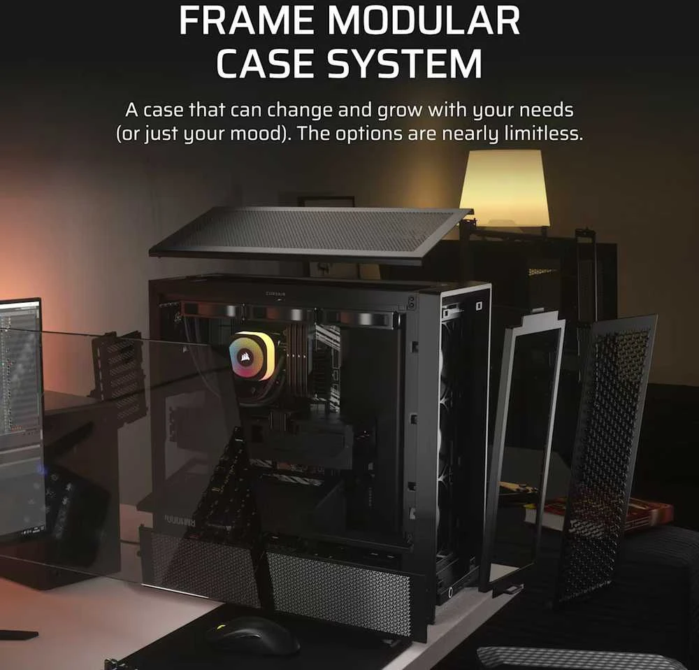 „Corsair“ kompiuterio korpusas | „Frame 4000D RS Modular“ | Juodas | Vidutinio dydžio bokštas