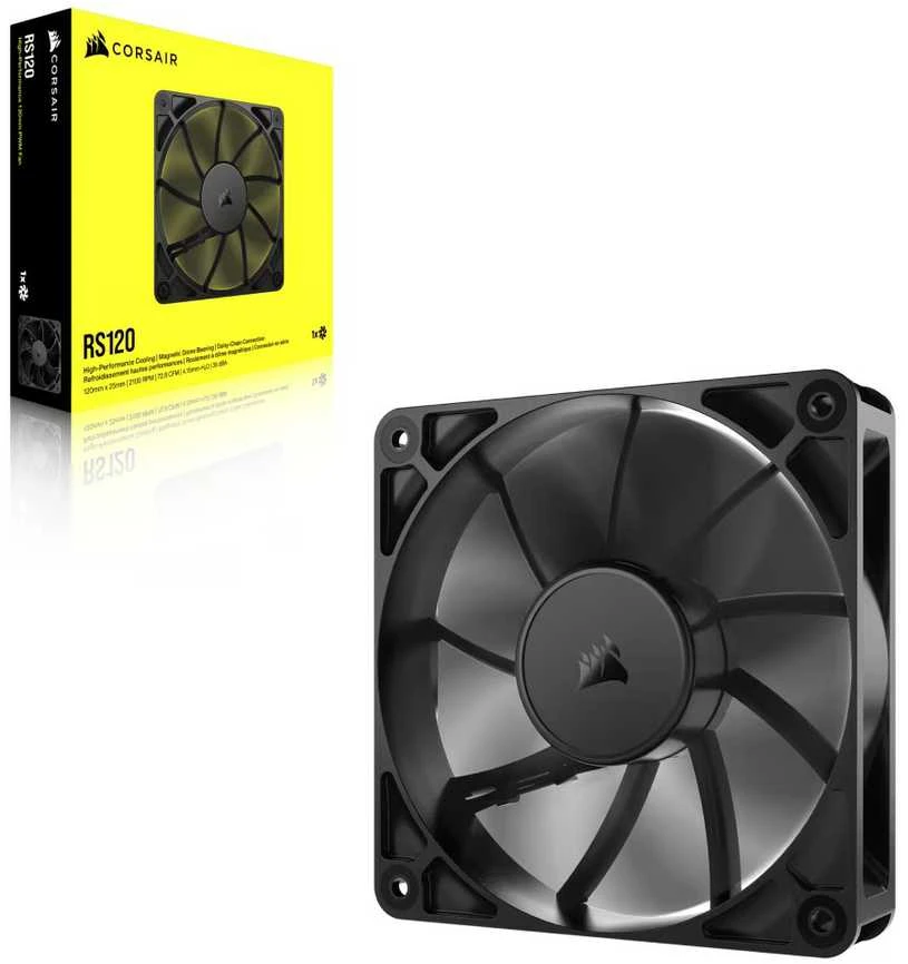 Corsair RS Series 120, PWM korpuso ventiliatorius – 120mm, juodos spalvos