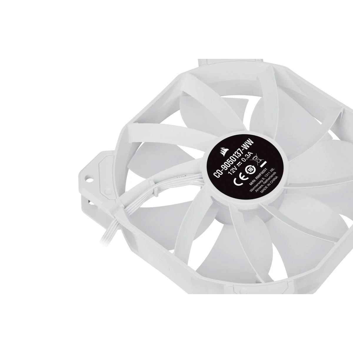 Corsair | 120 mm Baltas PWM ventiliatorius, trigubas paketas su apšvietimo mazgu CORE | iCUE SP120 RGB ELITE našumas | Dėklo ventiliatorius