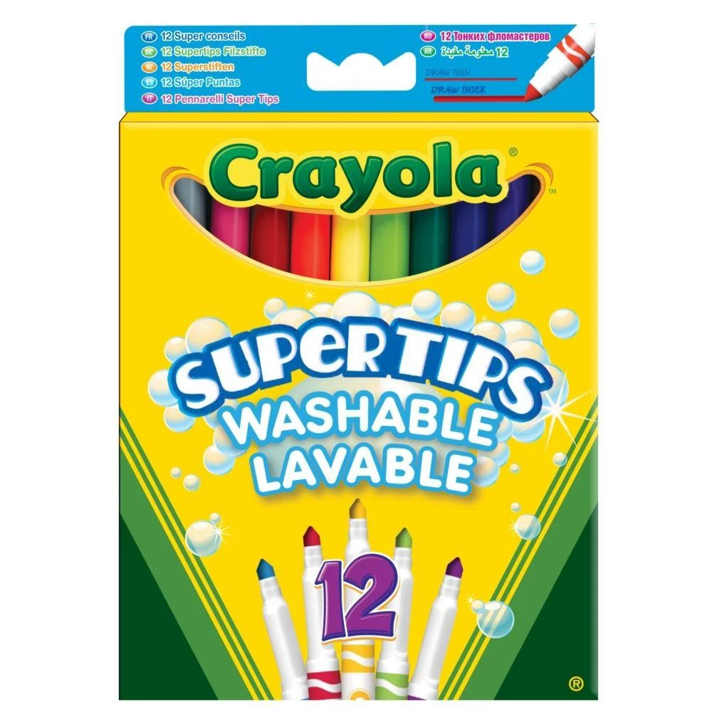 Crayola, Inc. 12 SUPER PATARIMAI PLAUNAMAS MARKER
