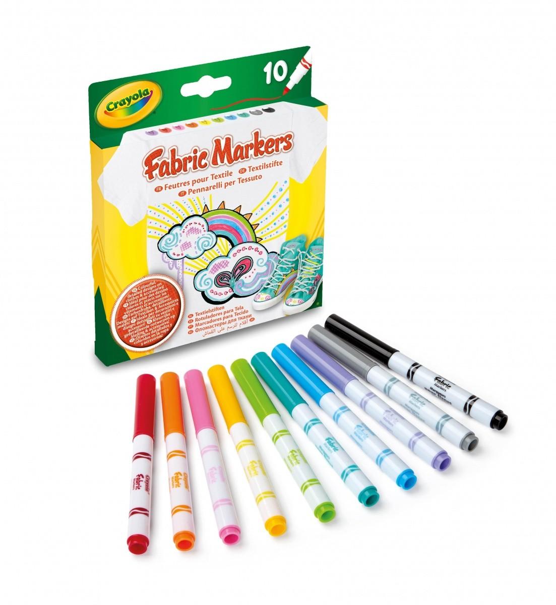 Crayola, Inc. Flomasteriai audiniams, 10 vnt.
