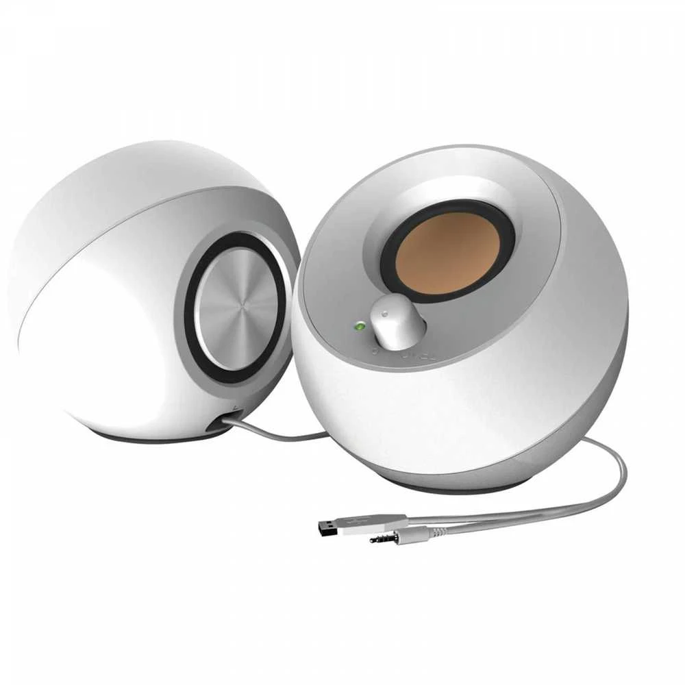 Kompiuterio kolonėlės Garsiakalbių rinkinys kompiuteris Creative Pebble 2.0 51MF1680AA001 (2.0, baltos spalvos)