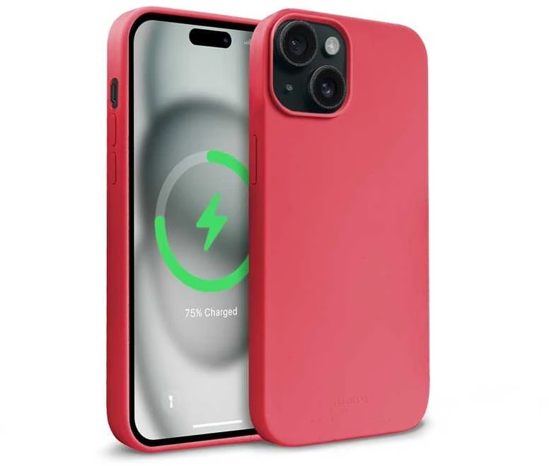 Crong Color Cover Magnetic – dėklas, skirtas iPhone 15 Plus MagSafe (rožinis)