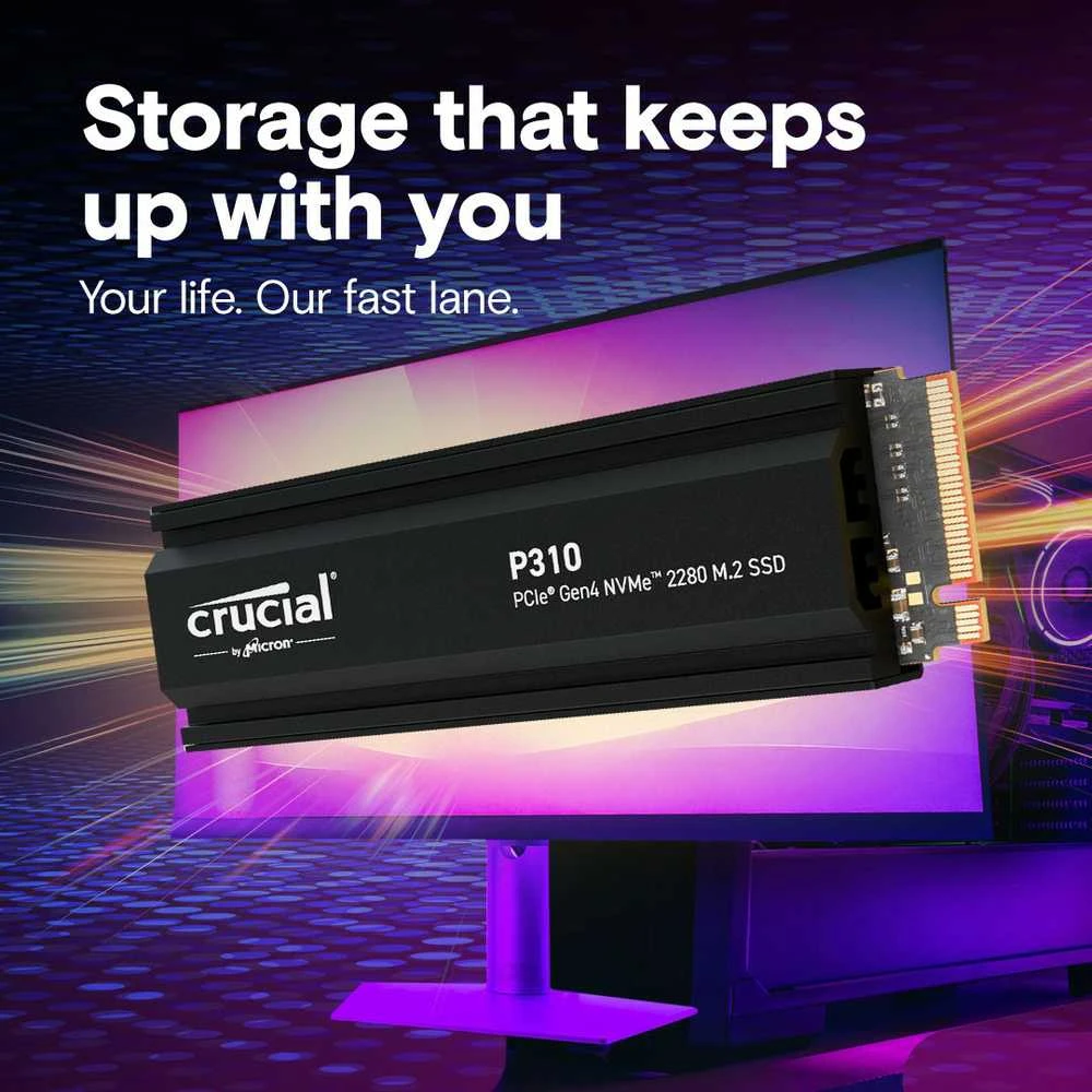„Crucial P310 M.2 PCIe 4.0 NVMe 2TB“ aušintuvas