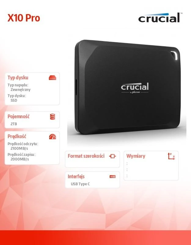 Kietasis diskas Crucial X10 Pro SSD 2TB