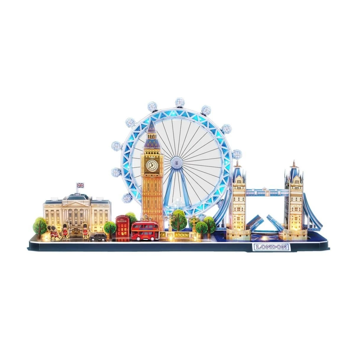 CubicFun Puzzle 3D miesto linijų dėlionė – Londonas LED