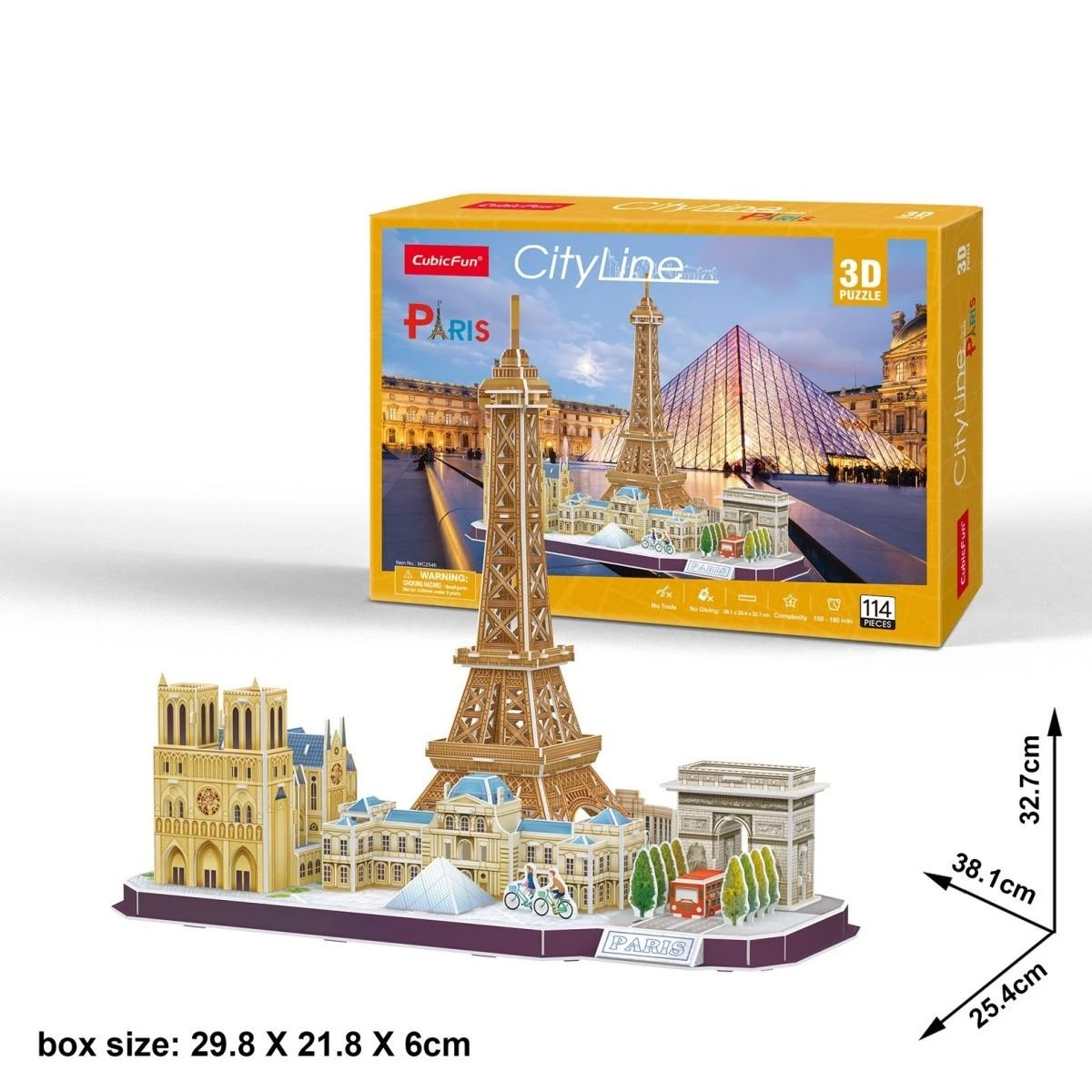 CUBICFUN 3D dėlionė „Paryžius“