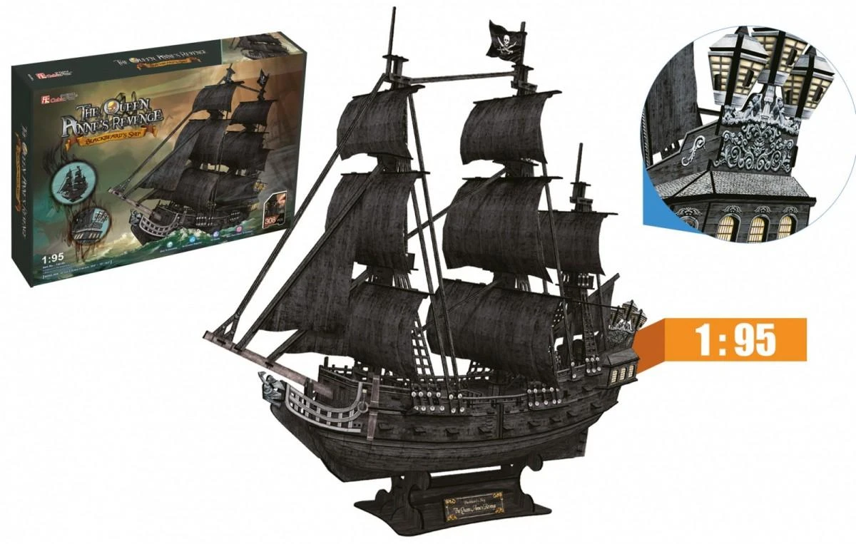 CUBICFUN 3D dėlionė Piratų laivas „Karalienė Ana“