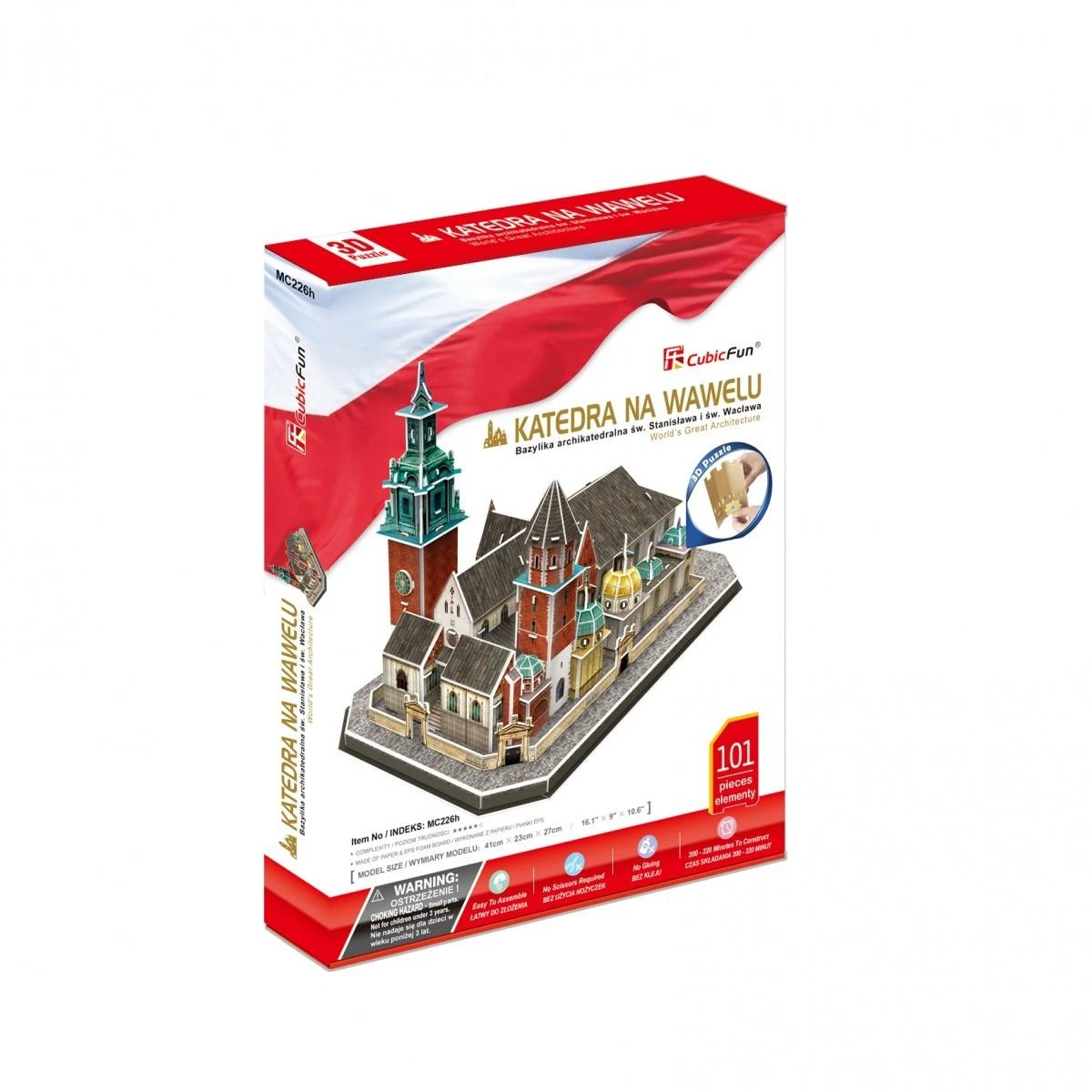 CubicFun 3D dėlionė Wawel katedra 101 dalių