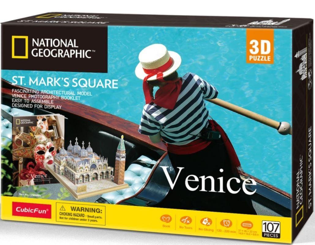CUBICFUN 3D dėlionė iš serijos „National Geographic“ - „Šv. Marko aikštė“ aprašymas - Prekės nuotrauka