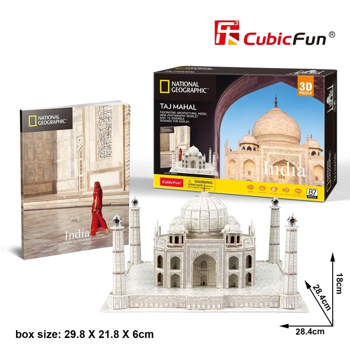 CUBICFUN 3D dėlionė iš serijos „National Geographic“ - „Taj Mahal“