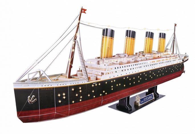 CUBICFUN 3D dėlionė su LED apšvietimu „Titanic“ aprašymas - Prekės nuotrauka