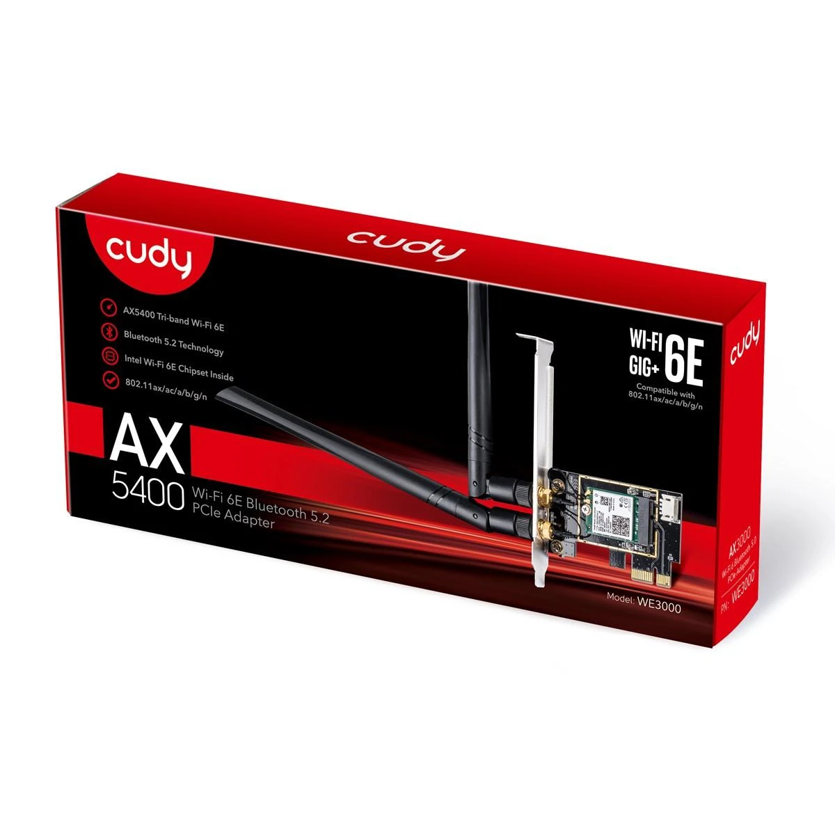 Cudy Karta jungiama į tinklą WE3000 WiFi AX5400 PCI-E