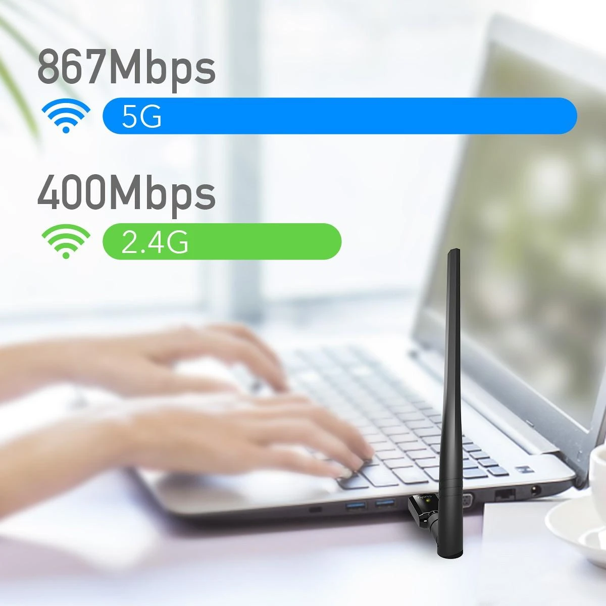 Cudy WU1400 tinklo plokštė su antena